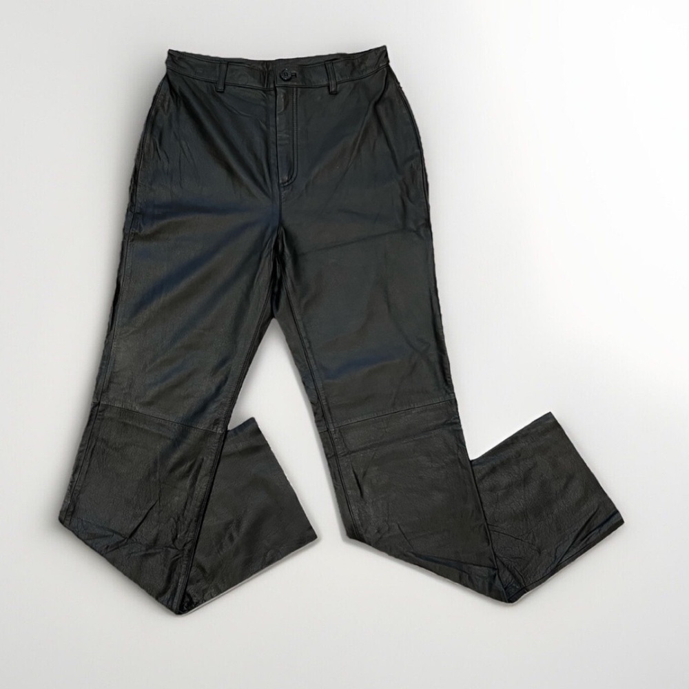 Shein Faux Leather 90s Wide Leg Leather Pants Size M